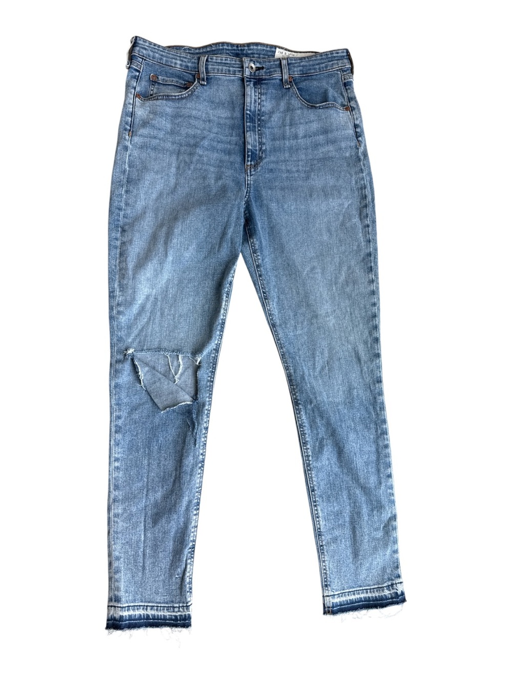 rag & bone Jeans Nina High Rise Skinny Jean Blue Women's Size 34 Released Hem